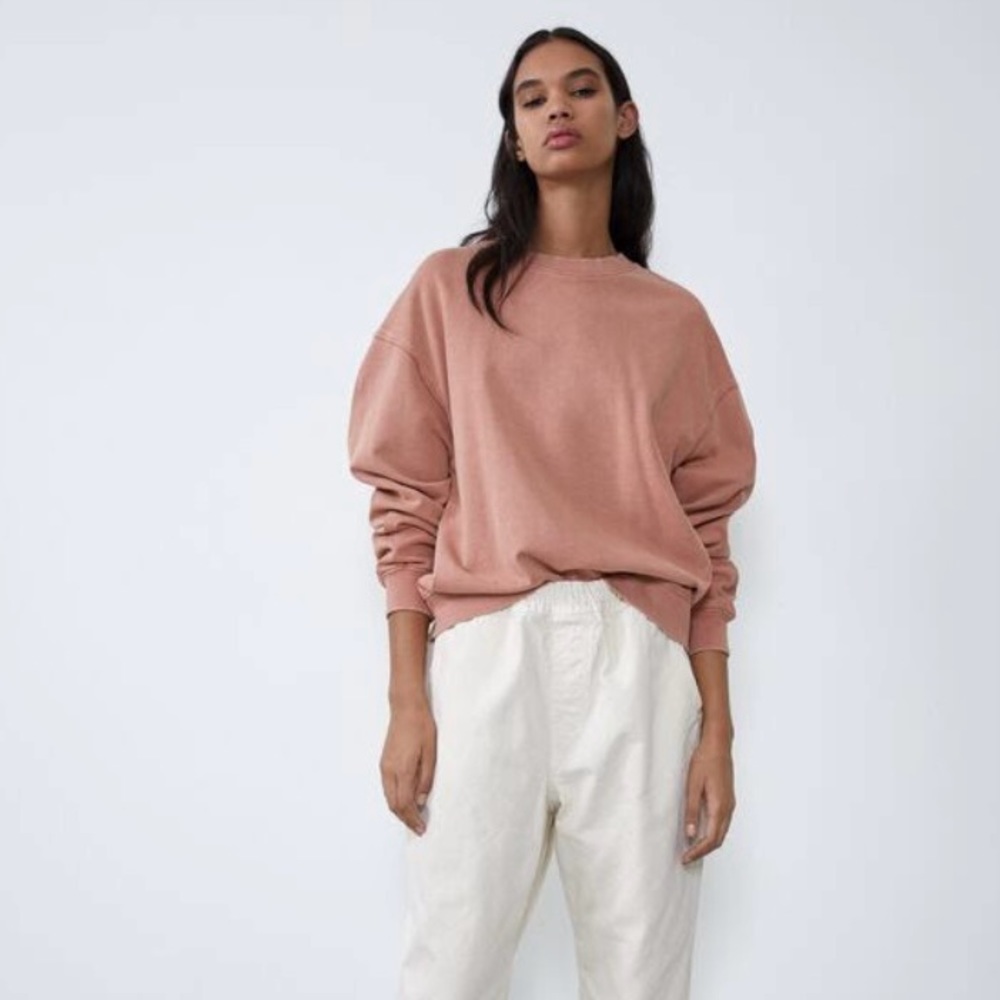 Zara Pink Faded Sweatshirt